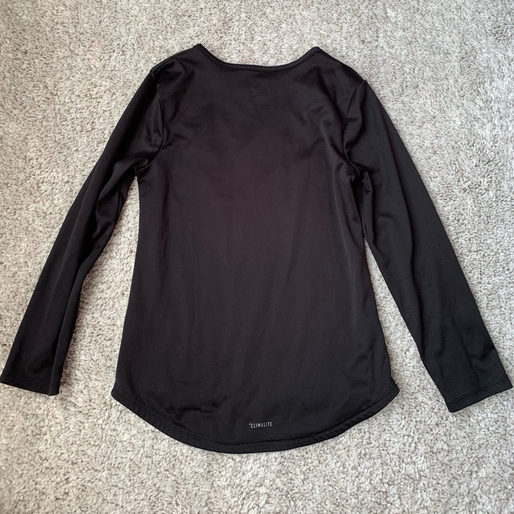 🎆🎇3for$9 Girls Adidas Climalite longsleeve short; logo on front; size S - Picture 3 of 3